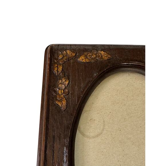 Vintage Collage Picture Frame Multi Opening Dark Wood Gold Details Ornate Photo - Picture 4 of 13